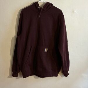 Carhartt Men's Dark Burgundy Hoodie